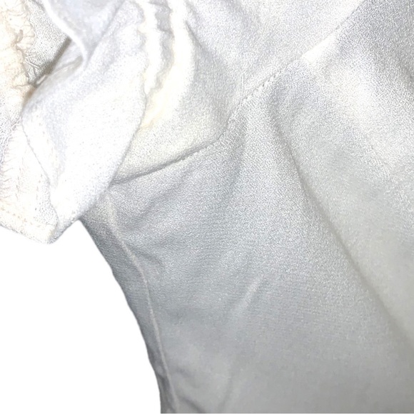 Reformation Allegra Button Up Top with Puff Sleeves White Blouse - Picture 7 of 9